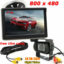 5 Tft Lcd Monitor Rv Truck 18 Ir Leds Reversing Rear View Camera W 10m Cable