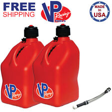 Vp Racing 2 Pack Red 5.5 Gallon Square Utility Jug Deluxe Fill Hose