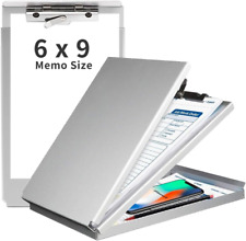 Aluminum Clipboard With Storagememo Size Recycled Metal Form Holder Binder Fi