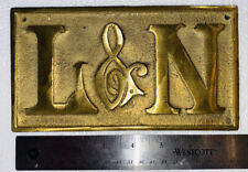 Brass Ln Louisville And Nashville Railroad Sign Name Plate Tag Reproduction