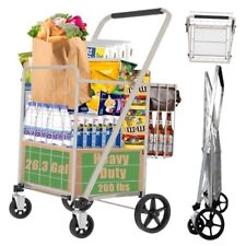 Shopping Carts For Groceries 320lbs Jumbo Grocery Cart With Waterproof Liner