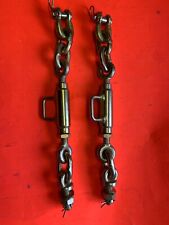 Pair Universal 3 Point Hitch Stabilizer Sway Check Limit Chains 11.5 To 13.5