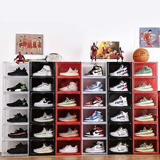 Magnetic Shoe Storage Box Drop Sidefront Sneaker Case Stackable Container Xl