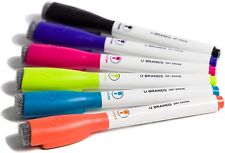 U Brands Low Odor Magnetic Dry Erase Markers With Erasers Medium Point Assorte