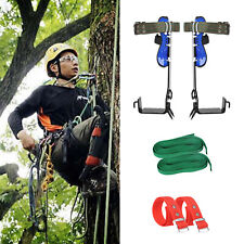 Tree Climbing Spikes Set 2gears Safety Belt Adjustable Lanyard Rope Rescue Belt