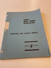 Hp 200cdcdr Wide Range Oscillator Operating Service Manual 200cd-901 1968 F