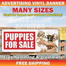 Puppies For Sale Advertising Banner Vinyl Mesh Sign Pet Dog Vets Animal Cat