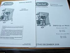 Berkel Model Fms20 Mixer Service Manual Catalog Of Replacement Parts