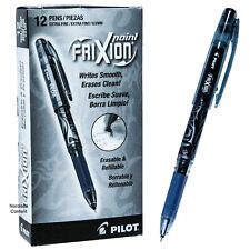 Pilot 31573 Black Frixion Point 0.5mm Extra Fine Erasable Gel Ink Pens Box Of 12