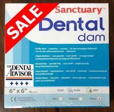 Sanctuary Dental Rubber Dam Latex 6x6 Heavy Blue 36 Sheet