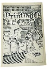 Printing It Clifford Burke 1974 2nd Printing Pb Platemaking Design Offset Press