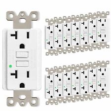 Safe Gfci Outlet 20 Amp Non-tamper-resistant Receptacle With Led Indicator 15pcs
