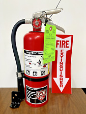 5lb. Abc Fire Extinguisher Nice W Wall Hook Sign Insp Tag Brand Varies