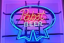 Pabst Blue Ribbon Beer Neon Light Sign 20x16 Lamp Bar Glass Wall Decor Artwork