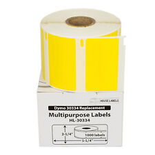 Dymo Lw 30334 Yellow 1 Roll - Medium High Vis Labels - Free Fast Ship