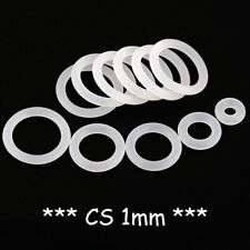 Food Grade O-ring 1mm Cross Section Clear Silicone Rubber O Rings Various Sizes
