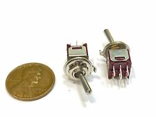 2 Sub Miniature Toggle Switch 5mm Smts-203-2a1 Latching 6pin Lock On-off-on G23