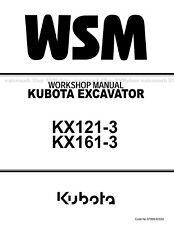 Kubota Kx121-3 Kx161-3 Excavator Service Workshop Manual Free Priority Shipping