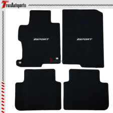 Fits 13-17 Honda Accord Sedan Black Nylon Floor Mats Carpet W Embroidery Sport