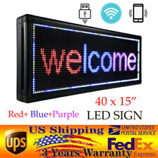 Indoor 3-color Led Sign Open Signal Banner Scrolling Message Programmable 40x15
