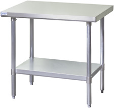 New 24x24 Work Table Nsf Stainless Steel Top 18 Gauge Galvanized Bottom 6979