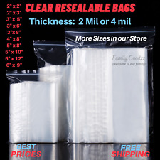 Clear 2 Mil 4 Mil Reclosable Zip Seal Lock Parts Bag Plastic Lock Bags Jewelry