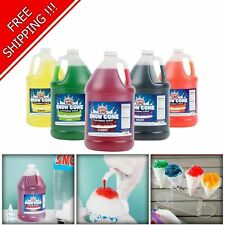 4 Pack Your Choice 1 Gallon Syrup Mix Flavors Snow Cone Machine Shaved Ice New