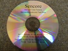 Sencore Service Manuals Test Data For Tube Testers Tc28 Tc162 Tc154 Mu150