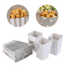 50pcs Popcorn Boxes Trio Cardboard Miniature Scalloped Edge Candy Container
