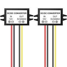 2x Dc-dc Converter 12v Step Down To 5v 3a Volt Regulator For Car Gps Smartphone
