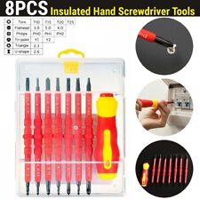 8pcs Electricians Insulated Electrical Hand Screwdriver Tool Set -