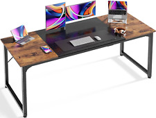63 Modern Home Office Desk Gaming Writing Study Rustic Brown Black Large