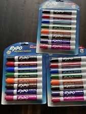 New 3 Packs Expo Dry Erase Markers Chisel Tip Assorted 8 Pack 24 Total 80678