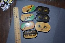 Lot Of 7 Small Pill Boxes Trinket Boxes Black Cat White Cat