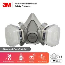 3m 7 In 1 6300 Half Face Reusable Respirator For Spraying Painting Large