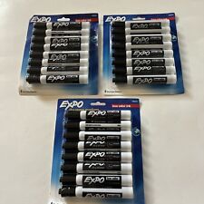 3 Packs Expo Low-odor Dry Erase Markers Chisel Tip Black 8-count 24 Total