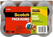 Scotch 3m Storage Packing Tape 6 Rolls Heavy Duty Shipping Moving Quiet Unwind
