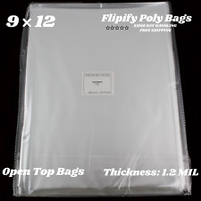 9x12 Clear Plastic Bags Packing Shipping Lay Flat Open Top Poly Baggie 1.2 Mil