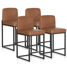 Bar Stools Set Of 4 Counter Height Kitchen Dining Bar Chairs Upholstered 24 Inch