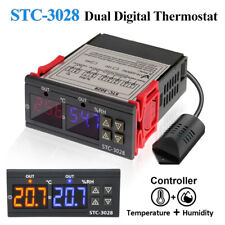 Stc-3028 Dual Lcd Digital Thermostat Temperature Humidity Controller Ac110-220v