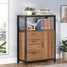 Yanest Dcor Home Office 3 Drawers File Cabinet With Open Shelf Storage Cabinet