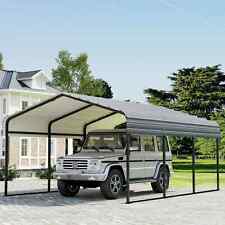 10x15ft Metal Carport Garage Outdoor Canopy Heavy Duty Shelter Car Shed Storage