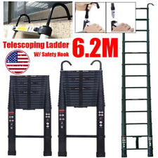 Telescoping Ladder 6.2m20ft Aluminum Extension Folding Ladder With 2 Hooks Sale