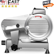 10 Commercial Meat Slicer 240w Electric Deli Cutter Semi-auto Home Business Use