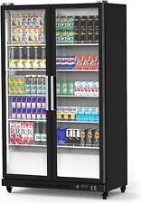 Commercial Glass 2 Door Beverage Refrigerator Cooler Merchandiser 27.1 Cu.ft Bar