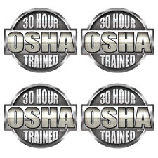Hard Hat Osha 30 Hour 4 Pack Stickers -construction Safety Helmet Tool Box Hh014