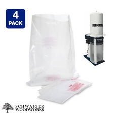 4 Plastic Dust Collector Lower Bags For Rikon Model 60-100 Same As 60-901