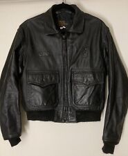Leather Motorcycle Bomber Jacket San Diego Police Department Vntg S-m