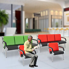13 Seat Office Visitor Guest Sofa Reception Chair Waiting Room Bench Pu Leather