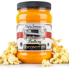 Dutchmans Popcorn Coconut Oil Butter Flavored Oil 30oz Jar - Colored With Na